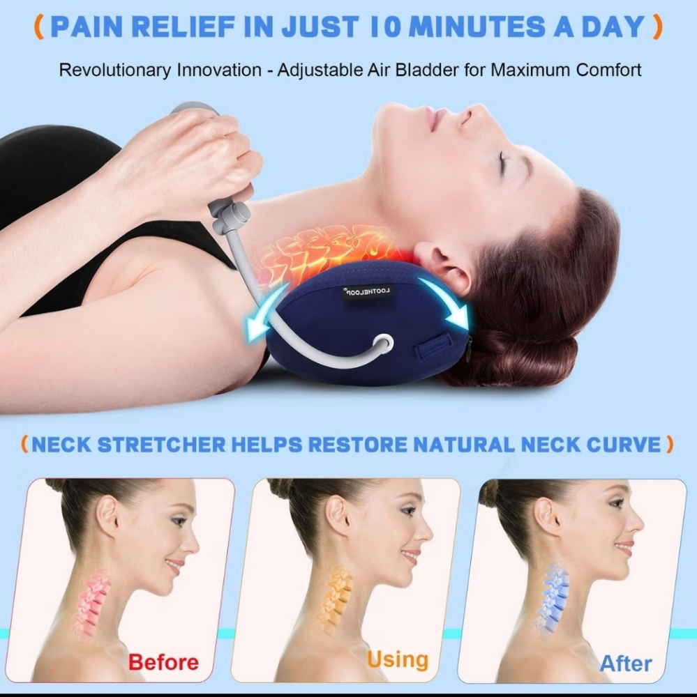 Adjustable Inflatable Neck Stretcher, NIB - Picture 3 of 5